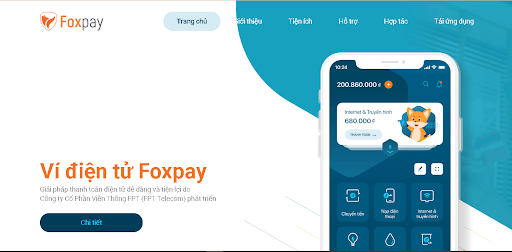 Giao diện website foxpay.vn.